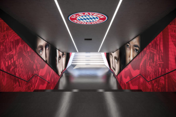 Interbrand FC Bayern Munich players tunnel experience design