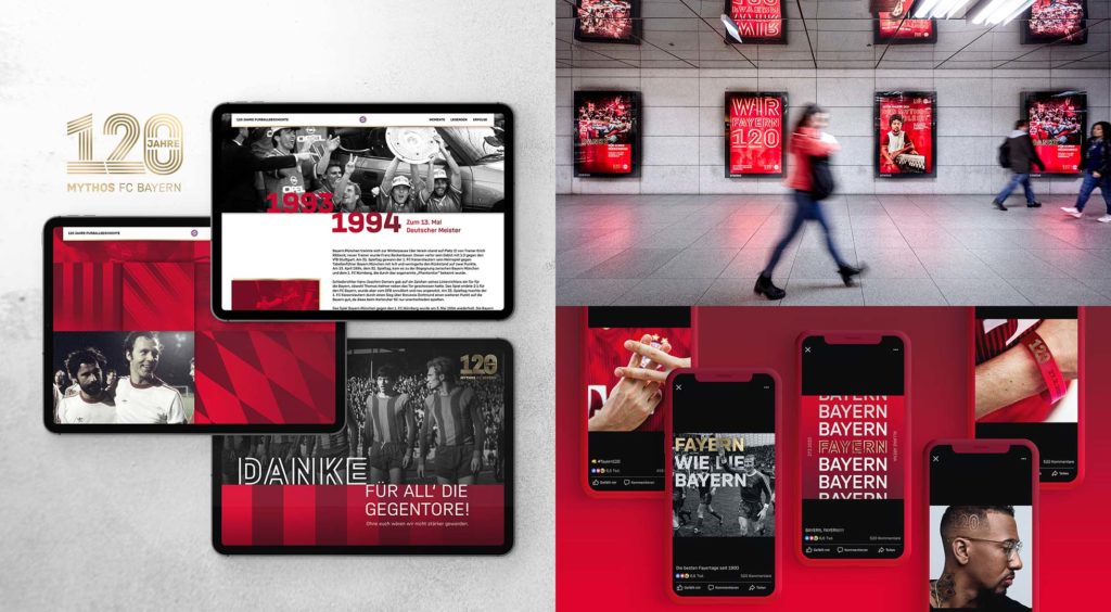 FC Bayern Munich 120 years out of home campaign design