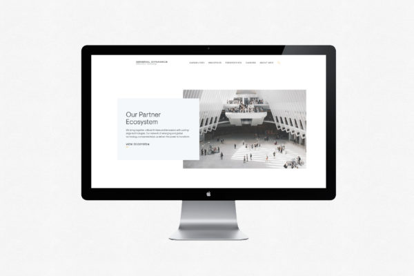 GDIT website design shown on desktop  