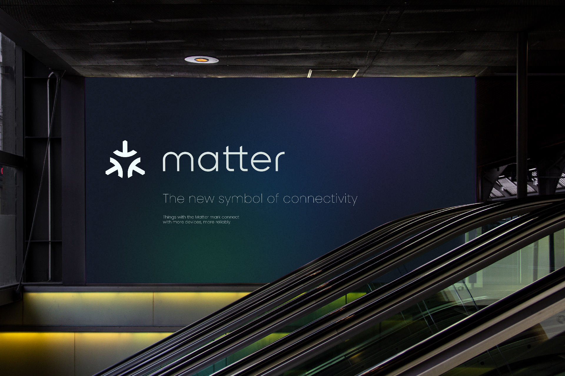 Matter brand identity across billboard 