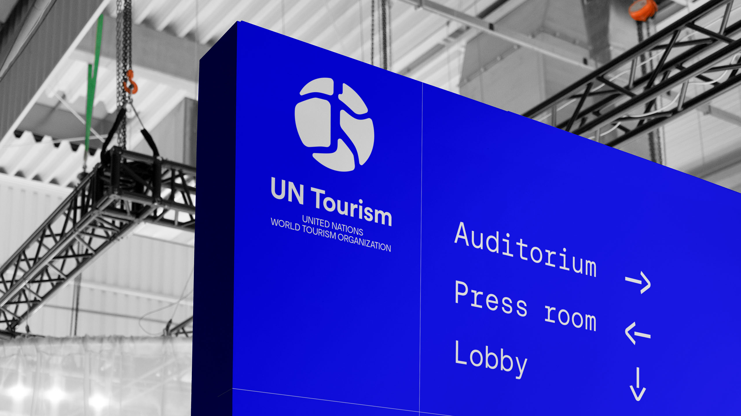 UN Tourism signage detail